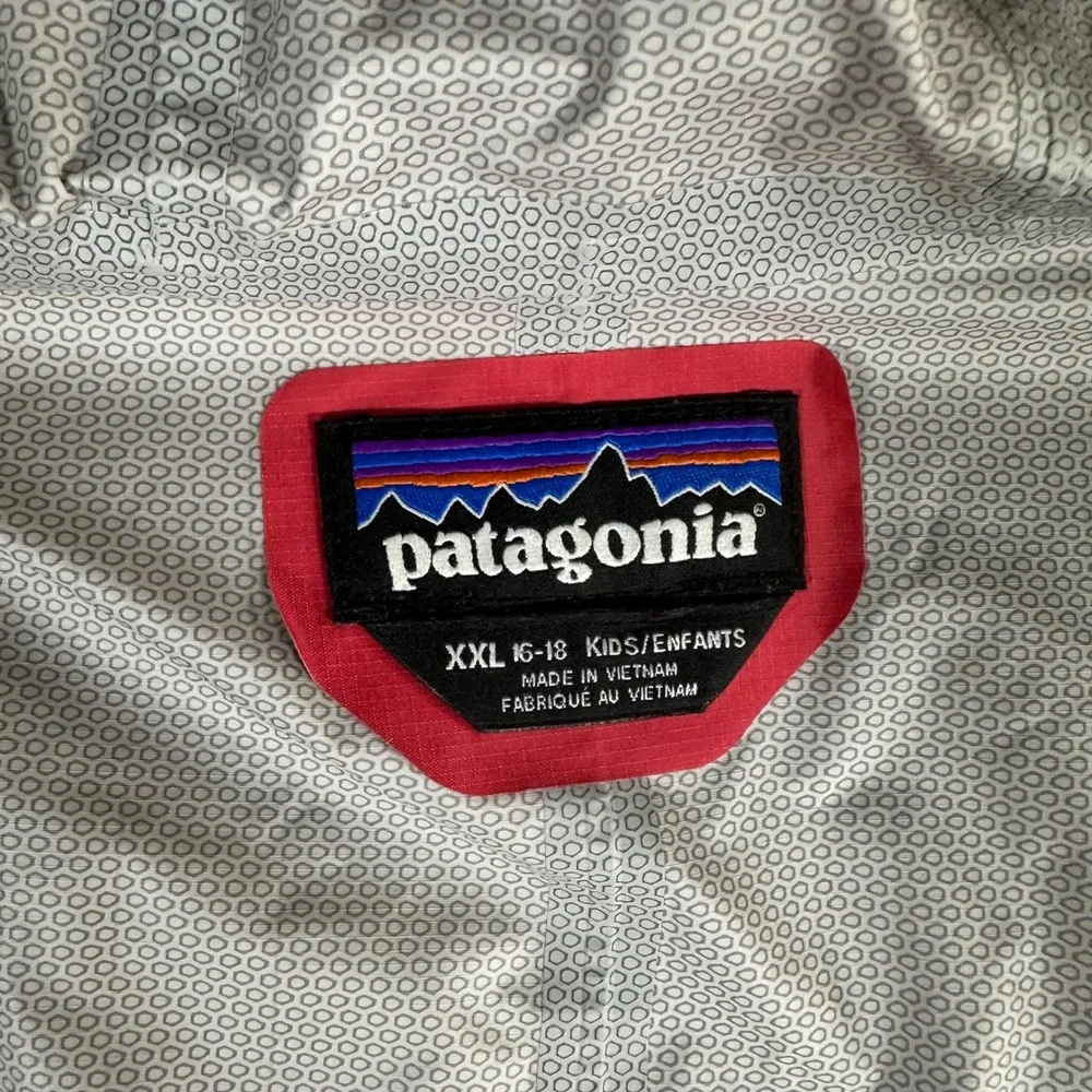 Patagonia Girls Pink Torrentshell Hooded Rain Jacket XXL 16-18